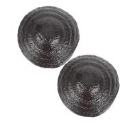 INOOMP 2pcs Cast Iron Drawer Pulls Round Black Cabinet Handles Antique Vintage Style Scratch-Resistant Versatile Design for Kitchen Cupboards and Drawers