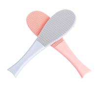 INOOMP 2Pcs Cat Grooming Comb with Cat Tongue Texture for Indoor and Outdoor Use Abs Hair Remover for Chin Neck Back and Abdomen Lightweight Travel Pet Brush