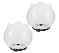 INOOMP 2pcs Cat Muzzle for Grooming Breathable Mouth Cover Adjustable Hood Bite Muzzles for Pet Bathing Taking Injections