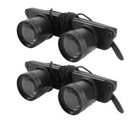 INOOMP 2pcs Compact Head-mounted Binocular Magnifying Glasses with 3x Magnification, Waterproof Ergonomic Design PC Material for Outdoor Sports and Bird Watching