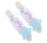 INOOMP 2pcs Cute Cloud Hair Clips for Teens, Portable and Resistant to Deformation Plastic Barrettes, for Side Bangs and Wide Range of Occasions Accessories