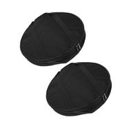 INOOMP 2Pcs Cymbal Protective Bag Gong Storage Holder Single Layer Oxford Cloth Waterproof Black Diameter 40Cm Thickness 8Cm Portable Handle for Performers