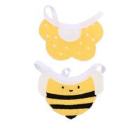 INOOMP 2pcs Decorative Pet Scarf for Dogs Cute Bee Flower Design Bandana Bib Lightweight Comfortable Puppy Accessories for Daily Walks and Special Occasions