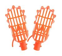 INOOMP 2pcs Detachable Fruit Picker Basket for Mango and Stone Orange PP | Tool-free Attachment, Break Resistant Design, Fits 2.0-2.2cm Poles, Home Tree Canopy Harvesting