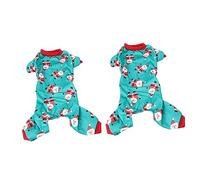 INOOMP 2pcs Dog Christmas Antlers Costume Pet Party Outfit Warm Winter Dog Coat Size l