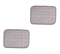INOOMP 2pcs Dog Cooling Mat Pet Summer Mat Cooling Pad for Cat Dog Lightweight Comfortable Grey
