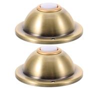 INOOMP 2pcs Door Bell Wired Chime Round Push Button 2.2" X 1", Golden | Vintage Iron Doorbell Switch, Farmhouse Or Indoor Doorbell, Ideal for Home Entryway and Porch Decoration
