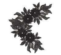 INOOMP 2pcs Embroidery Patches Decorative Iron on Patches Black Creative Design Good Touching Cover Broken Holes DIY Craft for Hats and Jeans