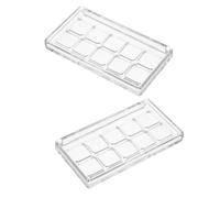 INOOMP 2pcs Eyeshadow Holder with 10 Individual Compartments, Plastic Makeup Organizer Box for Holding Lipstick and Watercolor, for DIY Looks and Occasion