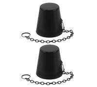 INOOMP 2pcs Fire Snuffer Cap: Tiki Torch Snuffer with Chain - Iron Candle Wick Extinguisher - Alcohol Lantern Lamp Cover for Scented & Tea Light Candles
