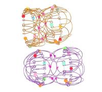 INOOMP 2pcs Flexible Iron Enchanted Loops Transforming Fidget Toy for Kids and Adults Creative Mental Exercise Stress Relief Trick Props in Gold and Purple