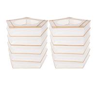 INOOMP 2pcs Foldable Hanging Origami Lampshade Modern Rectangular Chinese Paper Lanterns Ceiling Lamp Shade Light Fixture Cover for Festival and Party White