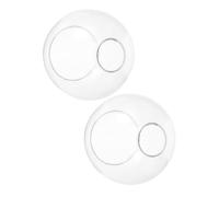 INOOMP 2pcs Glass Globe Lamp Shade Replacement with Dual Hole Structure and E27 Fitter Opening, 5.1 Inch Diameter, 4.3 Inch Height, High Transparency and Easy to Clean, Suitable for Wall