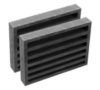 INOOMP 2pcs Graphite Ingot Mold for Casting 6-Slots Strip Shape with Easy Demolding Design and Purity Enhancement Feature Black Crucible Tool for Professional Jewelry Processing and Gold