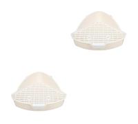 INOOMP 2pcs Guinea Pig Litter Box and Bunny Toilet Trainer Anti-leak Design for Small Animals High Capacity Pet Potty for Convenient Cleaning for Stylish Pet Spaces