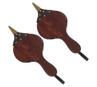 INOOMP 2pcs Handheld Wooden Bellows for Fireplace and Camping, Lightweight Fire Blower with Traditional Mortise and Tenon Joinery, Classic Fireplace Essential for Indoor Wood Stove