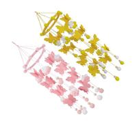 INOOMP 2pcs Handmade Plush Butterfly Mobile Ceiling Hanging Decor for Nursery Living Room Bedroom Unique Felt Crib Accessories Easy to Install Refresh Your Space