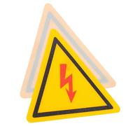 INOOMP 2pcs High Voltage Warning Stickers 45mm Triangle Oil-resistant Electric Hazard Safety Labels for Electrical Panels Industrial Use