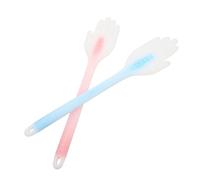 INOOMP 2Pcs Home Silicone Pats Acupoint Beating Pats Palm Shape Meridian Massage Stick for Trigger Point Back Relief