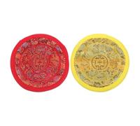 INOOMP 2pcs Lightweight Cotton Cloth Sound Bowl Pads for Buddha Sound Bowls Portable Simple Meditation Cushions Accessories for Spiritual Practice
