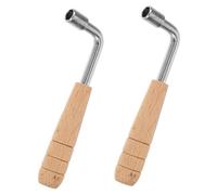 INOOMP 2pcs Lyre Harp Tuning Wrench Set Comfortable Wood Handle Universal 7.0mm Inner Hexagon Precision Truss Rod Tool for Piano Strings and Orchestral String Instruments Suitable for