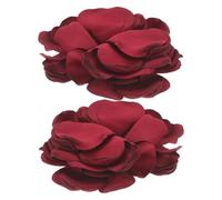 INOOMP 2pcs Metal and Polyester Flower Shoe Clips for Women, Adaptive Left Right Wear, DIY, Suitable for High Heels and Bridal Shoes, for Special Occasions and Evening