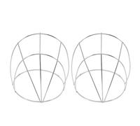 INOOMP 2pcs Metal Crown Frame for Hanfu Headwear Making Accessory, Silver DIY Ancient China Crown Base with Delicately Polished Elegant Craftsmanship, for Weddings and Traditional Cosplay