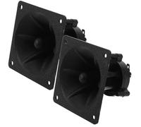 INOOMP 2pcs Mobile Audio Tweeter 85x85mm Square Speaker Tweeter Replacement and Natural Treble, Plastic and Alloy Material, Suitable for Portable Sound System and Gatherings