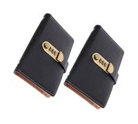 INOOMP 2pcs Money Saving Binder with Password Lock, Large Capacity Organizer with 100 Slots and 50 Pages, Faux Leather and Pp Material, for Building Savings Habits and Family Use, Fits