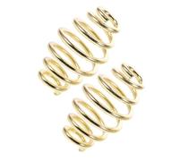 INOOMP 2pcs Motorcycle Solo Seat Springs Coil Saddle Mount Springs for Cruiser Bobber Motorbike Modified Accessories with Gold Long Elliptical Design