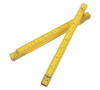 INOOMP 2pcs Multifunctional Folding Ruler Metric Measurements Ruler Wooden Foldable Design Precision Measuring Tool for Woodworking Carpentry Projects