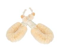 INOOMP 2pcs Natural Sisal Fiber Body Scrub Brush Large Bath Exfoliating Shower Scrubber for Dead Skin Removal Comfortable Grip for Travel and Daily Use