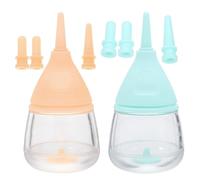 INOOMP 2pcs Newborn Kitten Bottles: Nursing Puppy Bottles With Silicone Tip - Pet Spill Proof Milk Feeder - For Feeding Rabbit Small Cat Dog Supplies