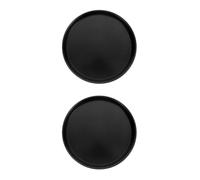 INOOMP 2pcs Non Stick Pizza Tray, Heavy Duty Aluminum Alloy Oven Bakeware | Crisper Pan Design, 230 Safe Handling Rim, for Pizza and Sheet Cake Use
