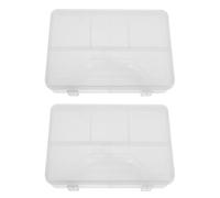 INOOMP 2pcs Paint Brush Case with Dual Layer Design, Compact Plastic Art Pencil Organizer for Artists and Students, Protecting Brushes and Crayons, for Traveling and Sketching Outdoors