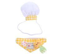 INOOMP 2pcs Parrot Costume, Yellow Chef Hat and Apron for Bird Dress Up
