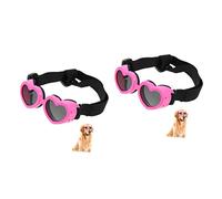 INOOMP 2pcs Pet Sunglasses Strap Windproof Dog Goggles for Outdoor Eye-wear for Dogs and Cats and Stylish Pet Accessories