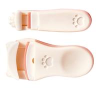 INOOMP 2pcs Portable Eyelash Curlers Kit for Beginners, Small Ivory White Eyelash Curler with Press Design for Curling and Travel Use