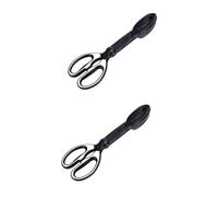 INOOMP 2pcs Portable Pet Poop Pickup Tool Dog Waste Picker Comfortable Handle for Easy Cleaning Home Backyard and Parks Black