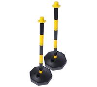 INOOMP 2pcs Portable Traffic Delineator Posts with Hollow Base for Parking Lot Safety Height Plastic Safety Cones for Driveway and Traffic Management