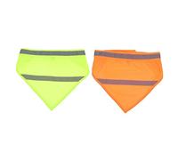 INOOMP 2pcs Reflective Pet Bandana Dog Scarf for High Visibility Night Walking Easy to and Washable Fashionable Accessory for Dogs and Puppies