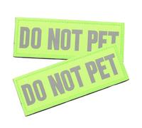 INOOMP 2pcs Reflective Service Dog Patch Adhesive Patches Do Not Pet for Backpacks Dog Harness Service Supplies