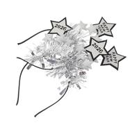 INOOMP 2pcs Reusable Five Pointed Star Headband for Year Celebrations Lightweight Glitter Star Boppers Hair Accessories Comfortable Secure Fit for Year Eve Parties and Festive Gatherings