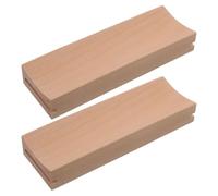 INOOMP 2pcs Rolling Pin Holder - Wooden Rolling Pin Rack for Countertop | 7.2" X 2.4" Solid Wood Construction, Prevents Rolling, Countertop Use, Baking Tool Organizer, Fits Most Pins