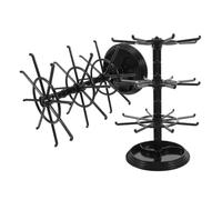 INOOMP 2pcs Rotating Jewelry Organizer 3 Tier Plastic Display Rack