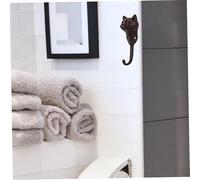 INOOMP 2pcs Rustic Cast Iron Cat Dog Wall Hooks Decorative Coat Hat Hangers Vintage Style Animal-Shaped Bathroom and Kitchen Wall Mounted Hooks for Home