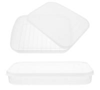 INOOMP 2pcs Sealing Bacon Preservation Box Plastic Airtight Fridge Storage