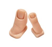 INOOMP 2pcs Silicone Fake Toes for Nail Manicure Practice Soft Acrylic Nail Training Model Comfortable Pedicure Practice Tool for Both Feet