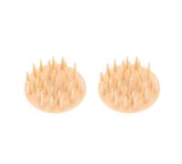 INOOMP 2pcs Silicone Shampoo Brush Scalp Massager Hair Washing Comb with Soft Bristles for Itch Relief and Deep Cleaning Handheld Dual-use Hair Scalp Massage Tool for Wet and Dry