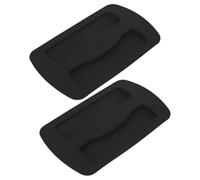 INOOMP 2pcs Silicone Toaster Lid Cover for Bread Maker, Black Two-piece Design, Easy Cleaning, Prolongs Toaster Life, Protective Small Appliance Cover for Kitchen Use